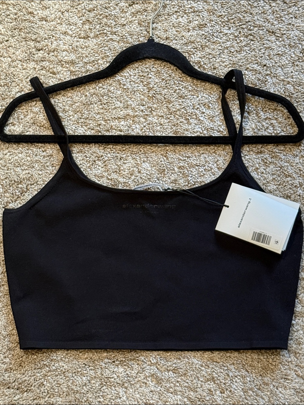 NWT Alexander Wang Scoop Neck Tank Printed High Density Logo - Picture 1 of 15